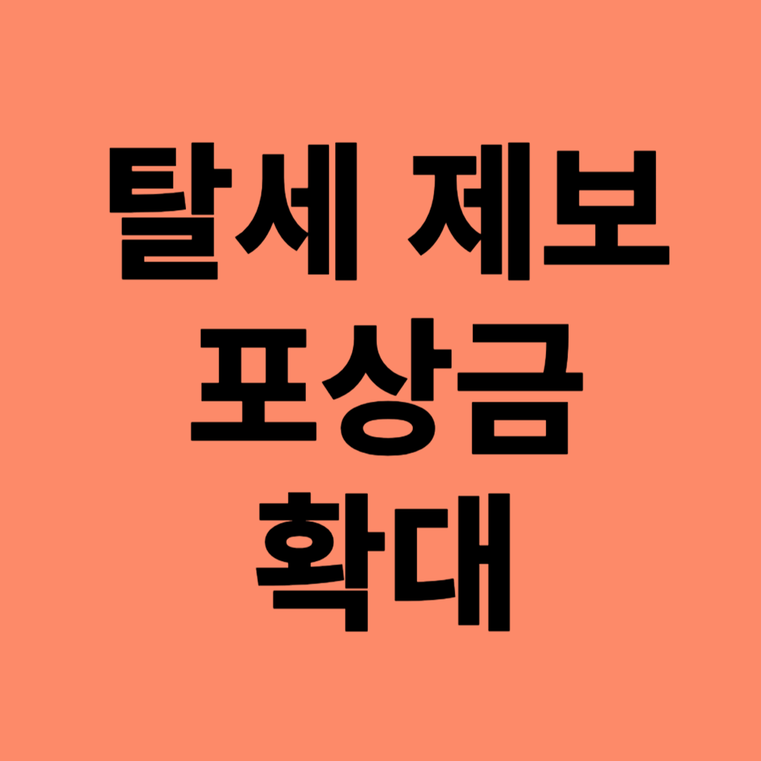 탈세 제보 포상금 확대