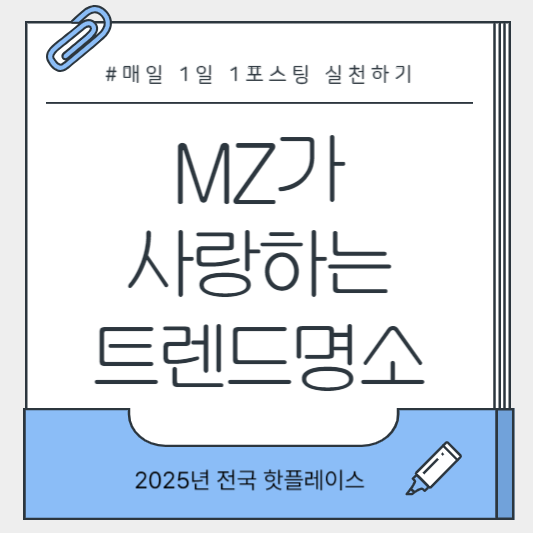 [이미지: 2025년 전국 핫플레이스, 연남동 카페 거리와 성수동 공장 리모델링 공간]