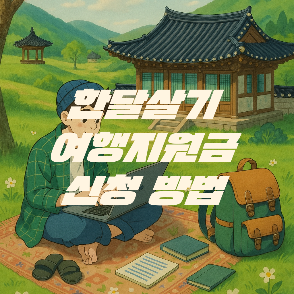 한달살기 여행지원금 신청 방법