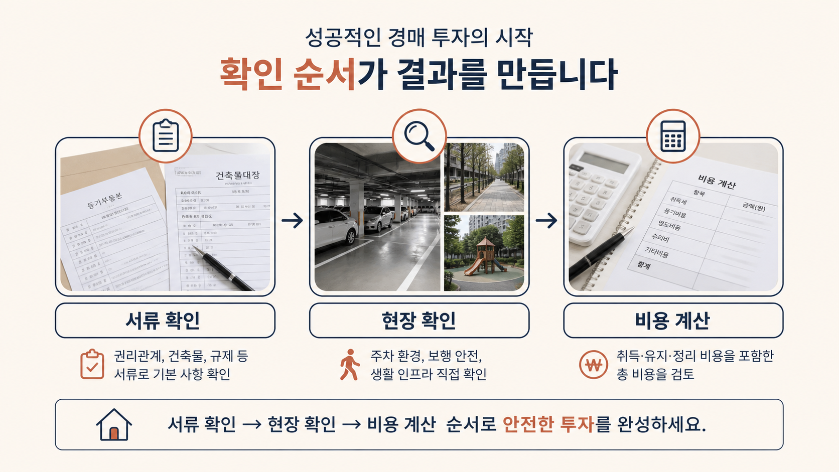 주차부터 생활 인프라까지의 경매 검토 순서
