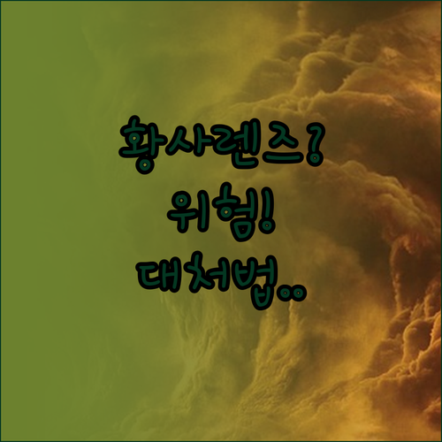 황사철 렌즈 착용 위험성과 올바른 대..