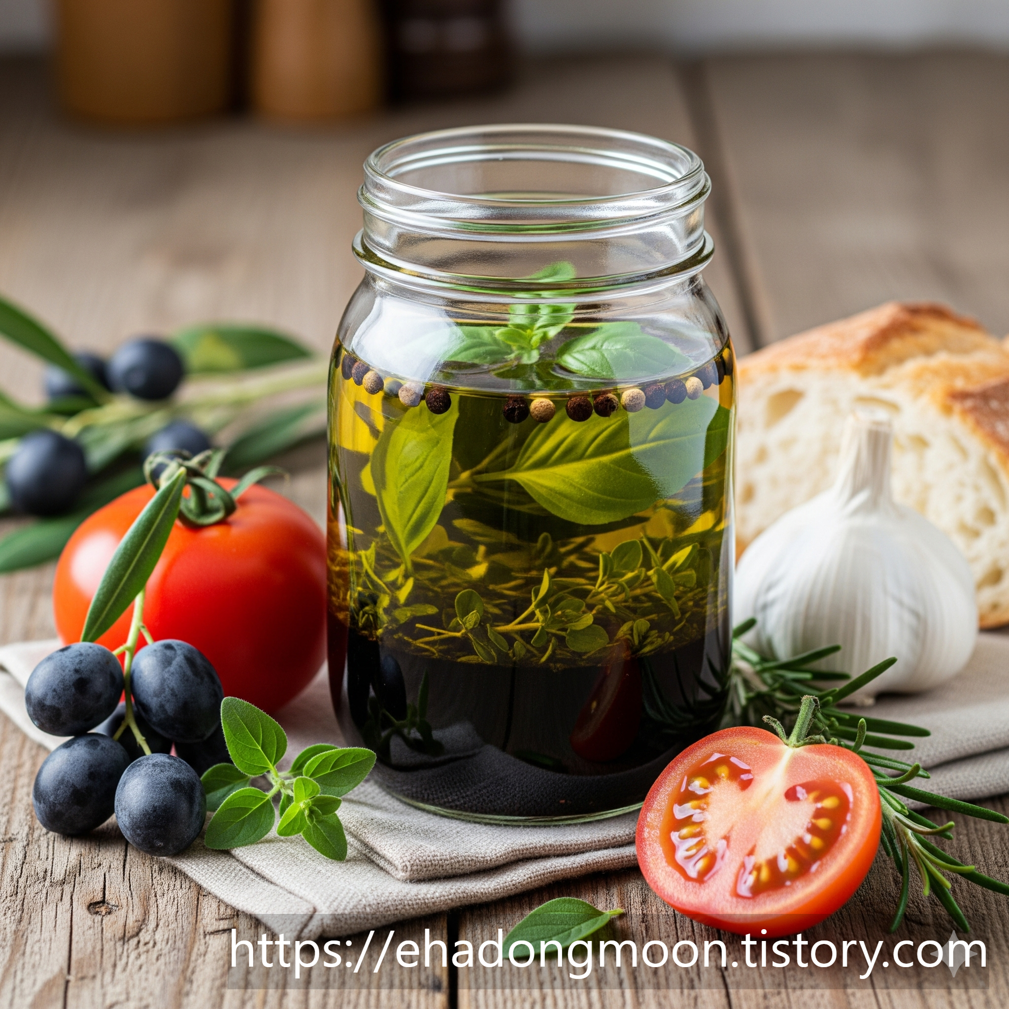 건강 요리 '올리브 오일 발사믹 드레싱' 레시피