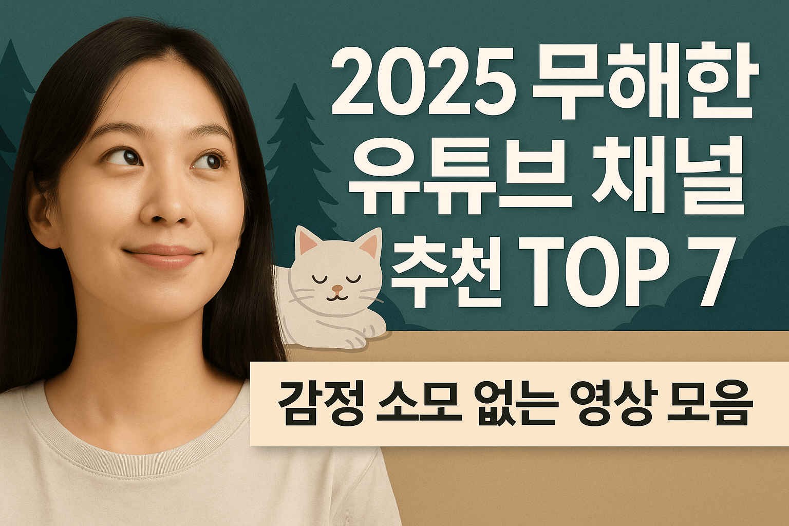 2025 무해한 유튜브 채널 추천 TOP 7 – 감정 소모 없는 영상 모음