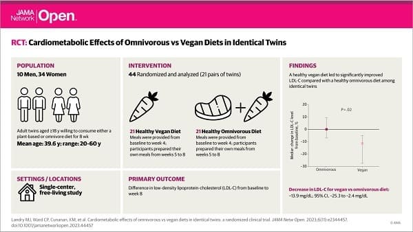 비건 식단 심혈관 건강 연구 개요 사진