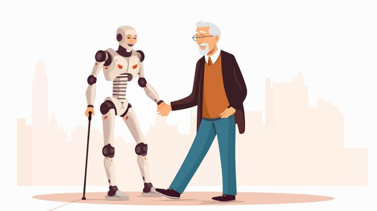 노인돌봄로봇과 외부 질병 감염예방 기술