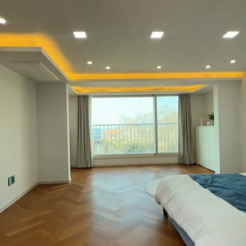 방에 등이 간접등으로 되어 있어 눈의 피로가 덜 하다