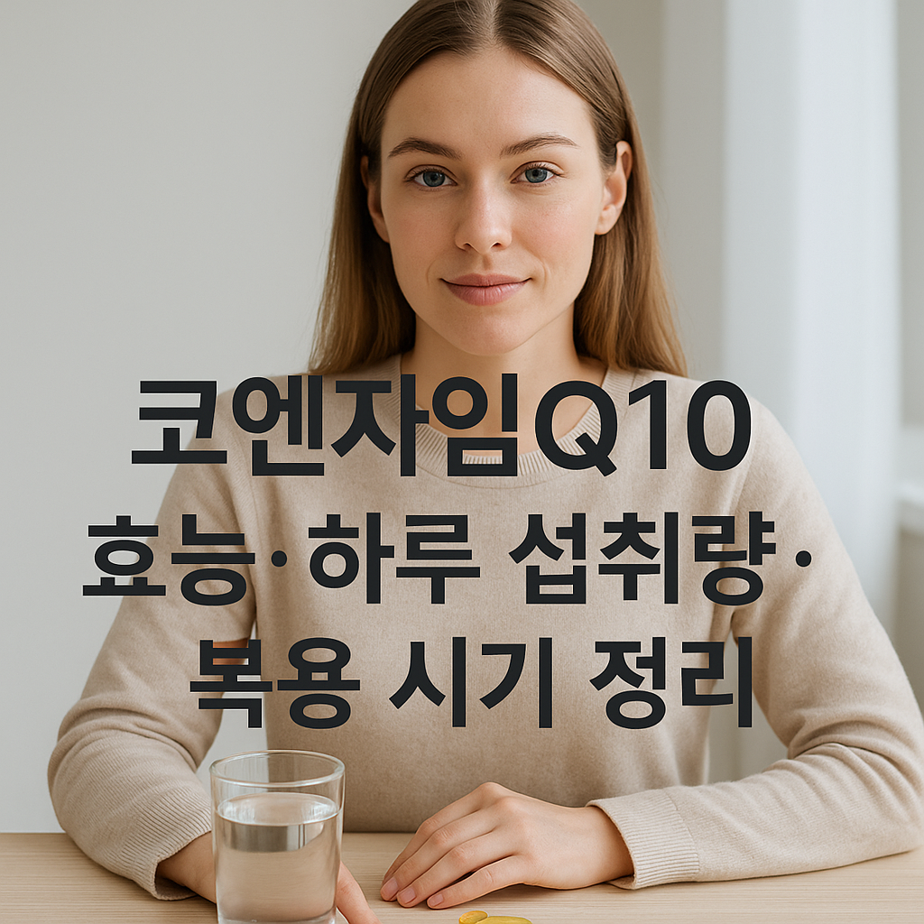 코엔자임Q10 효능 하루섭취량 복용시기 정리, 실사형 이미지