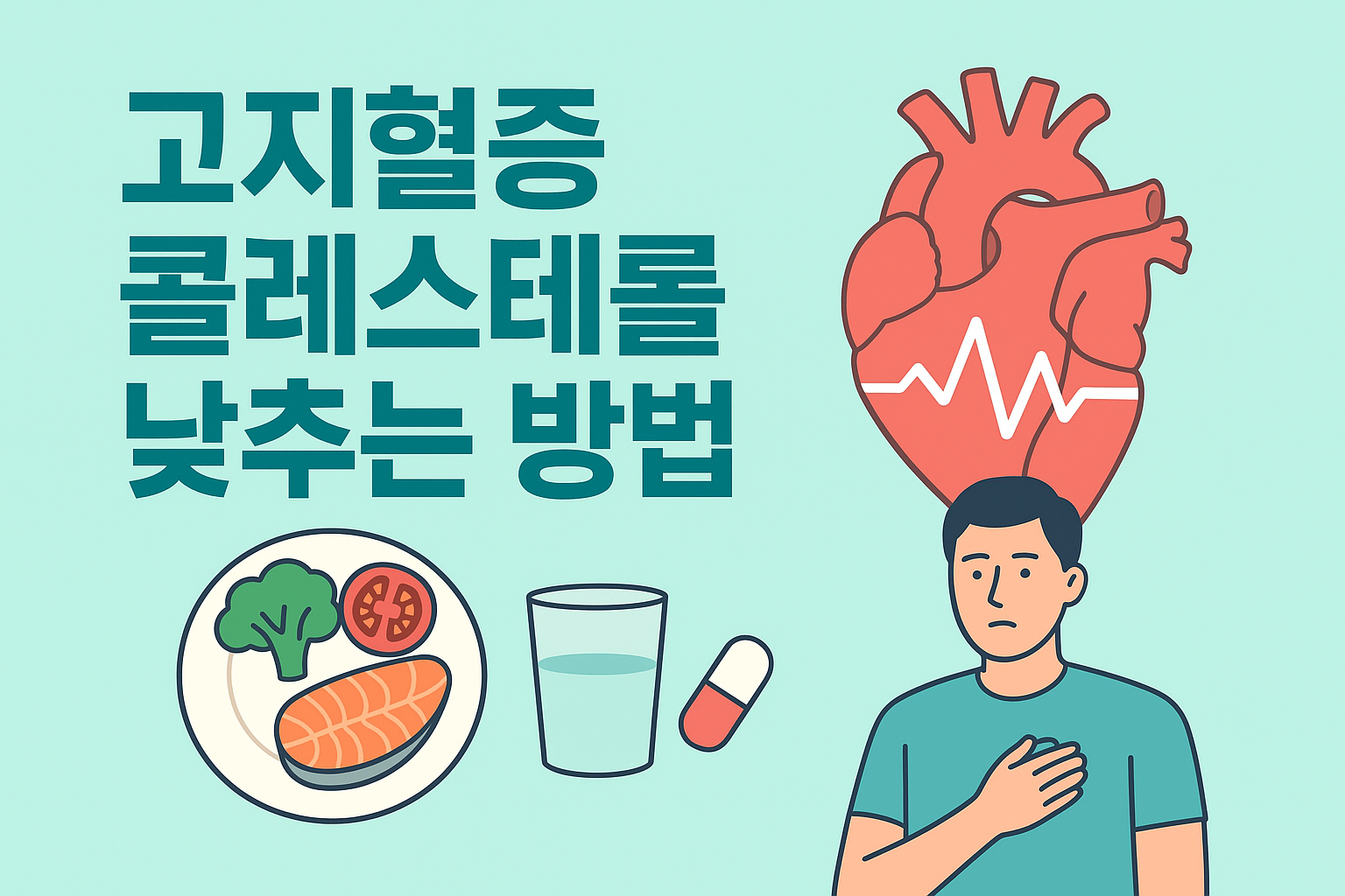 고지혈증 식단 관리 및 생활 습관으로 콜레스테롤 낮추는 방법
