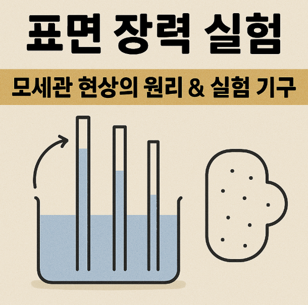 표면 장력 실험을 위한 모세관 현상의 원리와 실험 기구