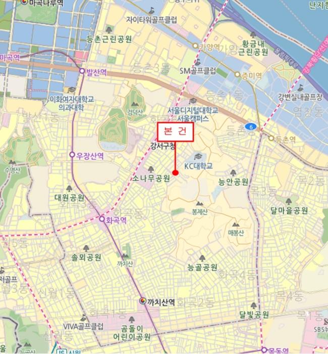 서울남부지방법원2021타경114089 광역위치도