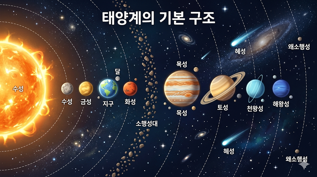 태양계는 어떻게 이루어져 있을까? 초보자를 위한 기본 구조 설명