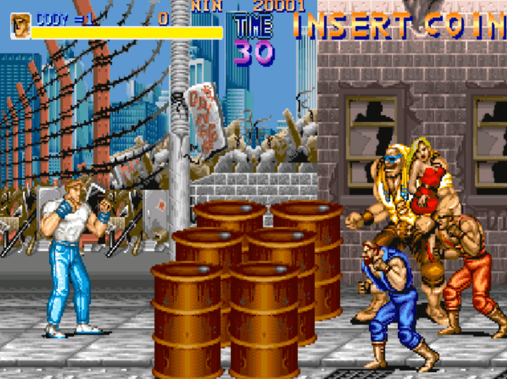 파이널-파이트-오락실게임-시작-화면