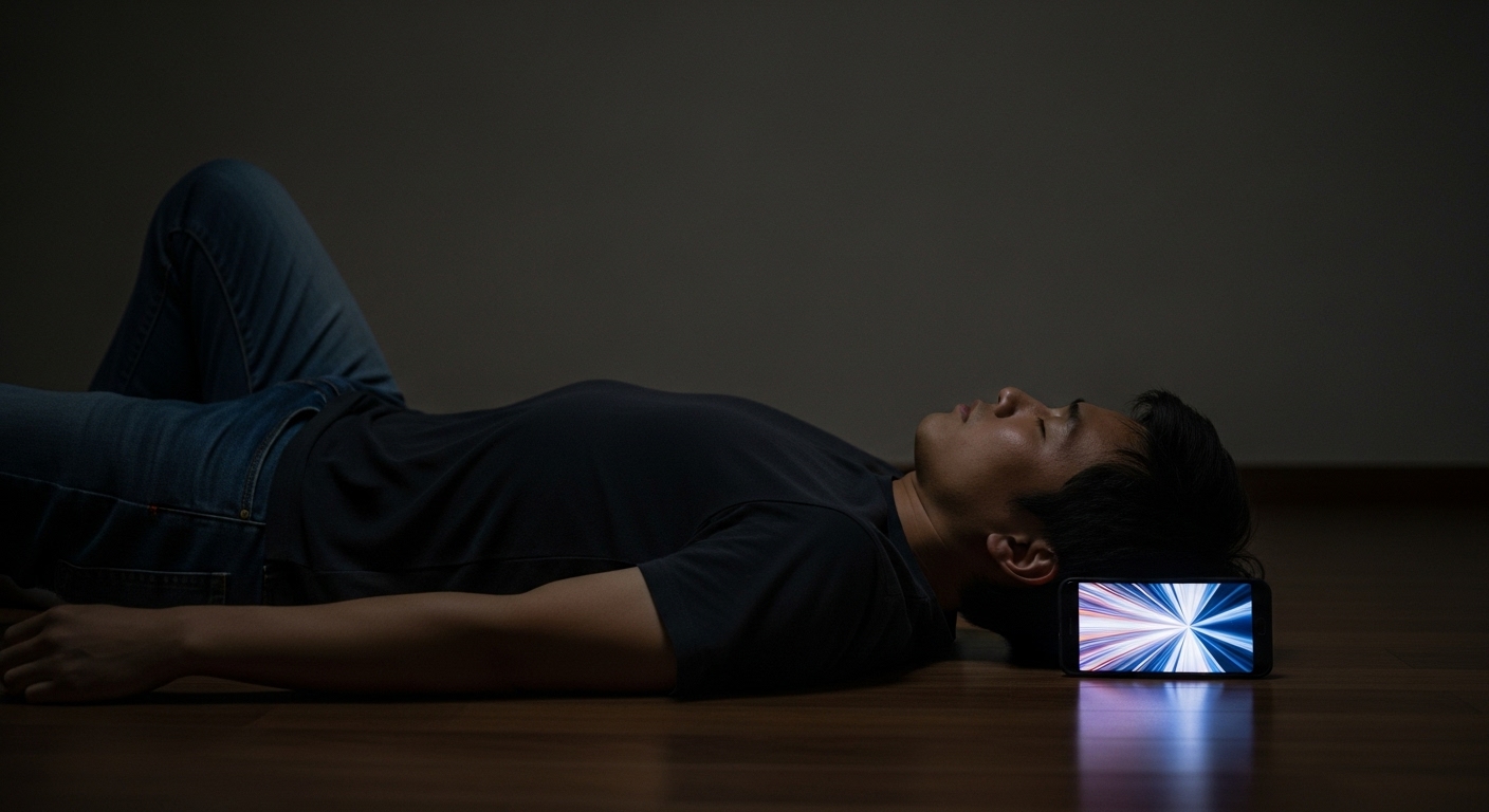 남성이 누워있는 이미지