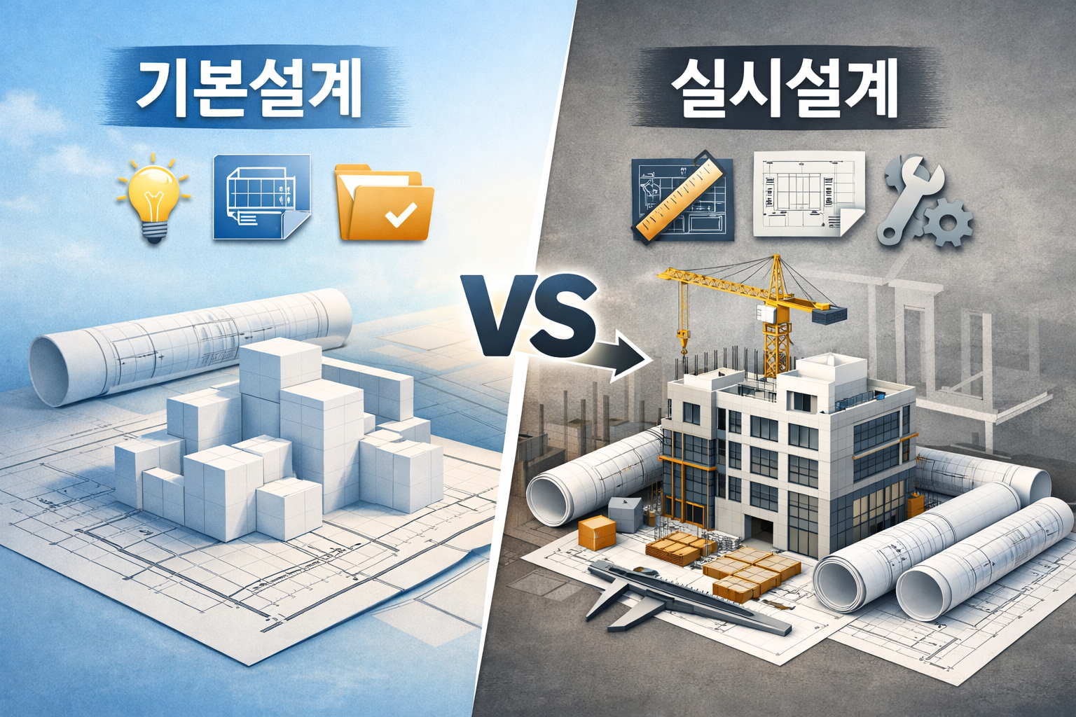 기본설계 실시설계 차이