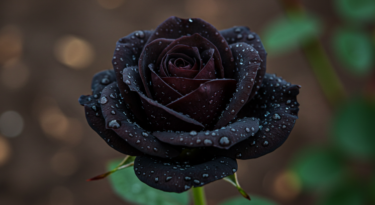 비 내린 후 정원의 장미