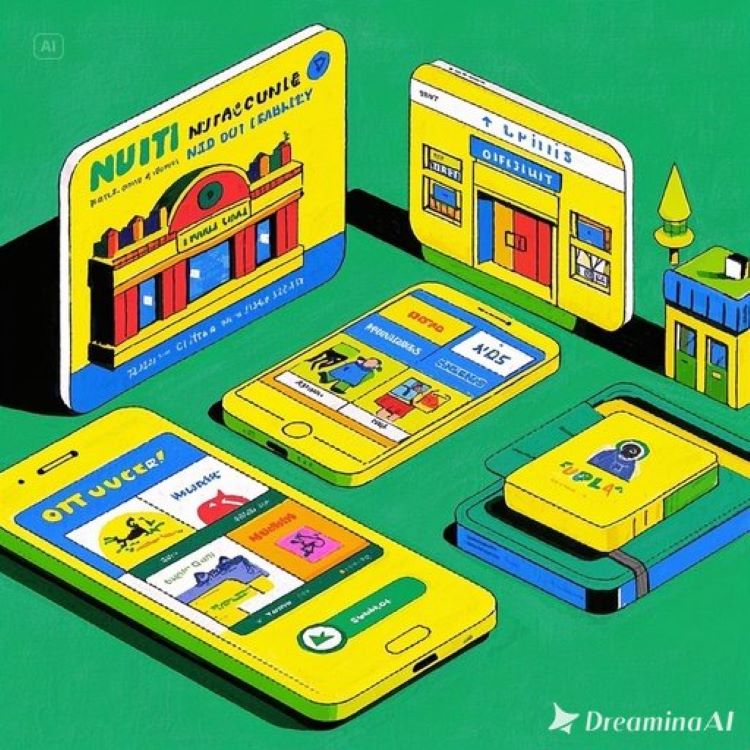 영화관, 공연장, 서점, 지역 축제 배경에 문화누리카드, 스마트폰 OTT 화면이 어우러진 이미지. 밝은 초록색과 노란색 톤으로 문화적 풍요와 혜택 강조.