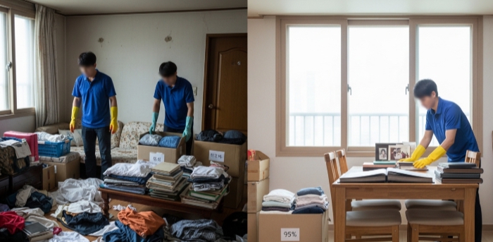 평창 고독사청소 및 정리중