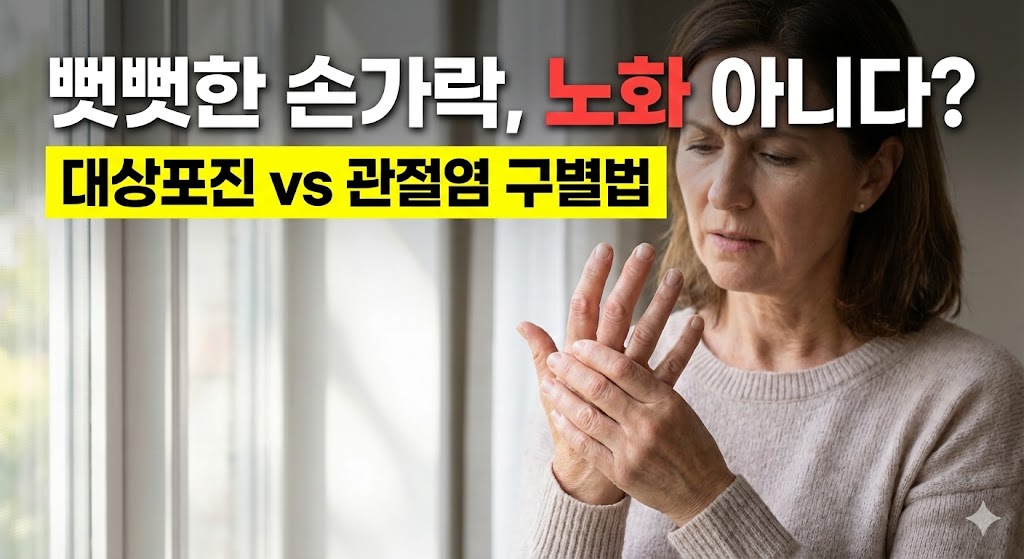 [건강] 아침마다 뻣뻣한 손가락, 노화가 아니다? 50대 면역력의 경고 '대상포진'과 '관절염' 구별법