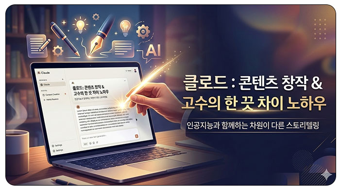 클로드(Claude)
콘텐츠 창작 &amp; 고수의 한 끗 차이 노하우