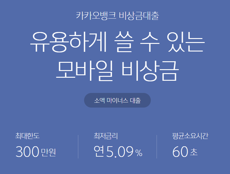 카카오뱅크-비상금대출