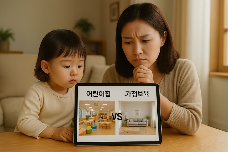 어린이집 보낼까 말까, 가정육아, 가정보육