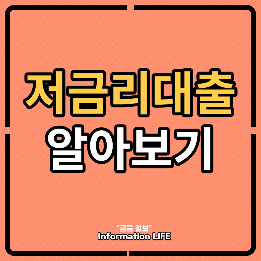 정부지원저금리대출