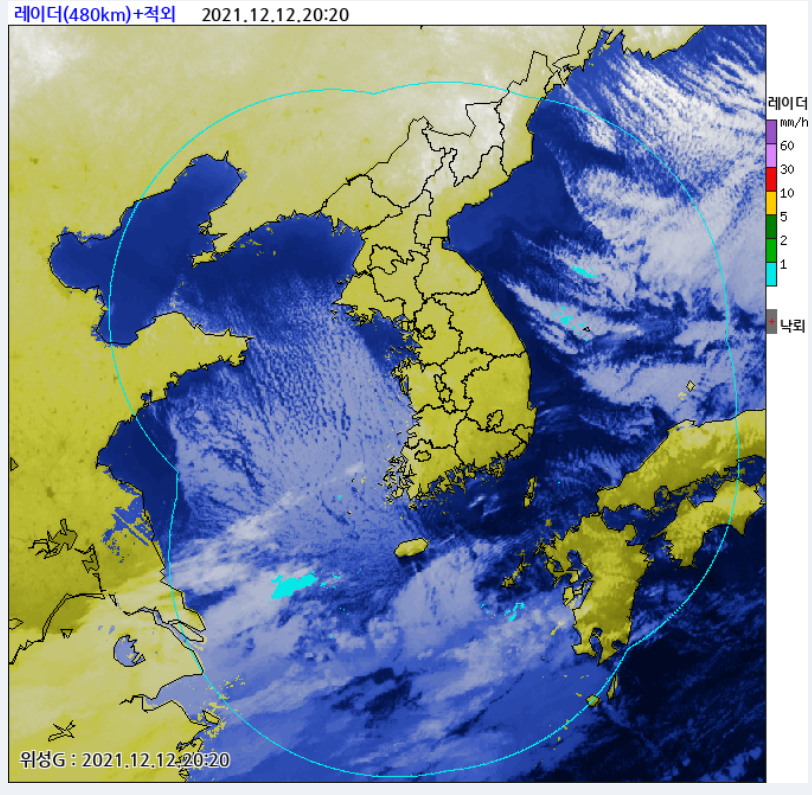 전국 주간 날씨 예보 - 위성 영상