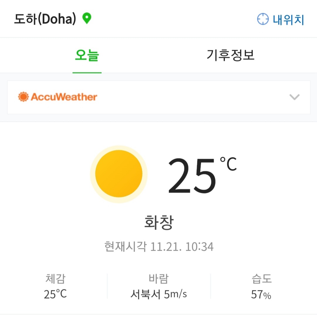 카타르 현지 날씨