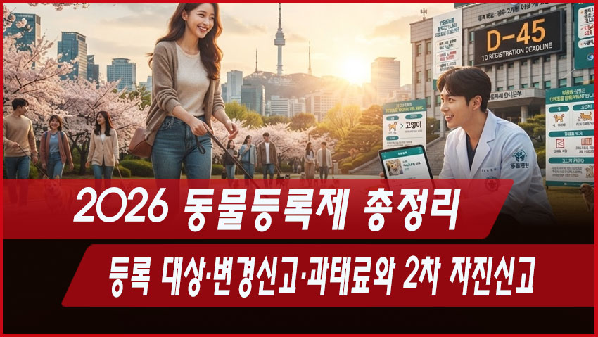 2026 동물등록제 총정리｜등록 대상&middot;변경신고&middot;과태료와 2차 자진신고