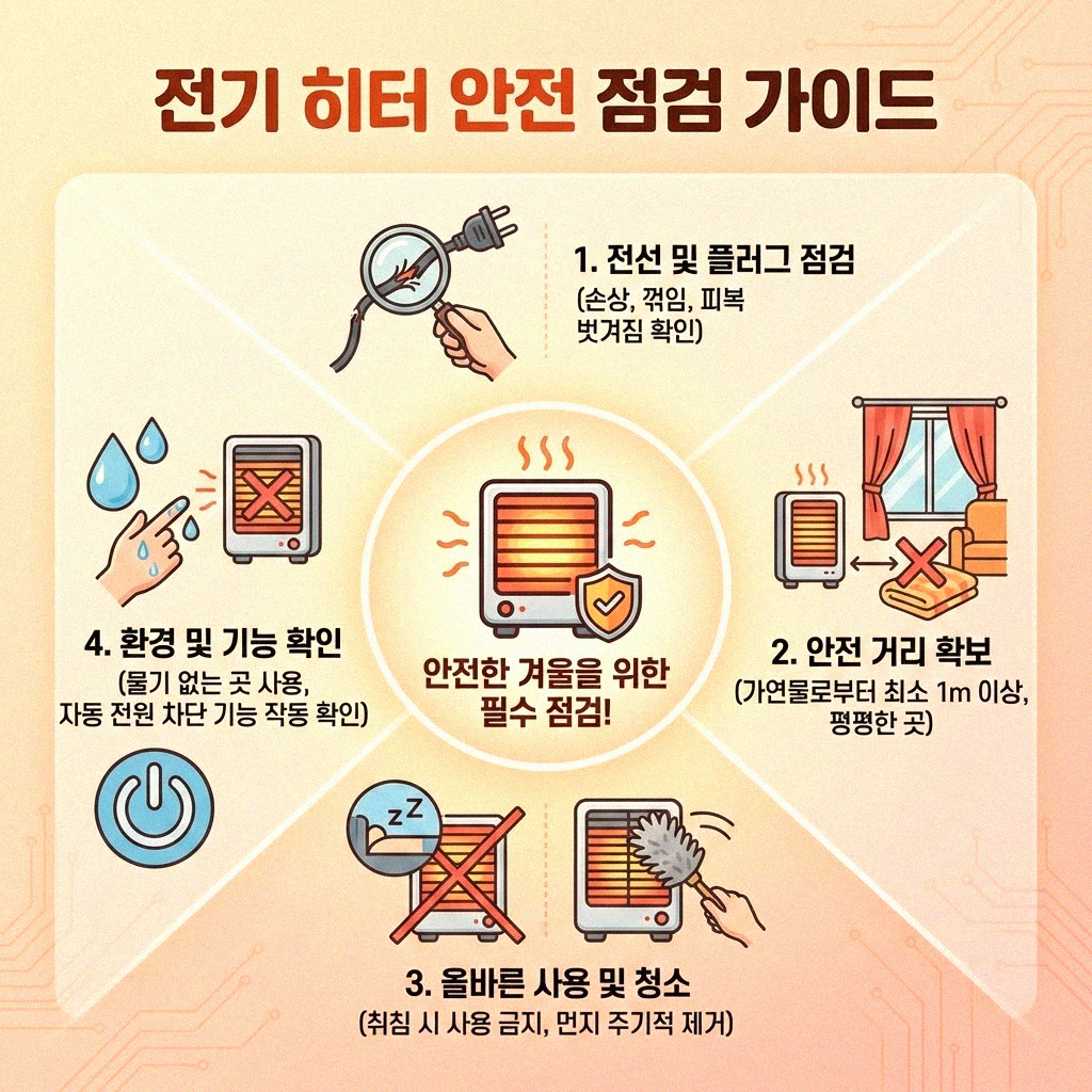 겨울철 따뜻한 방을 위한 히터 사용 전 꼭 점검하세요