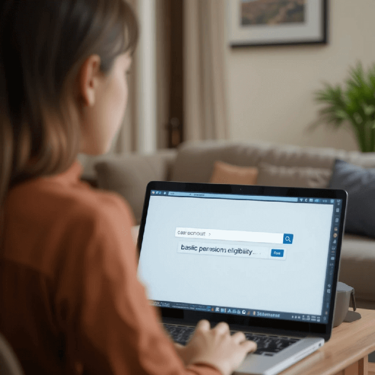 여성이 컴퓨터로 작성중입니다. 