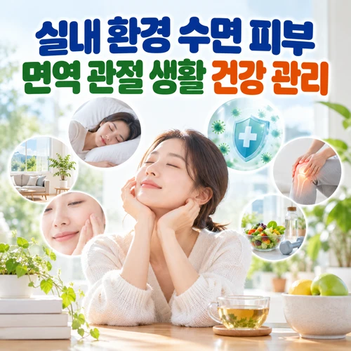 실내 환경 수면 피부 면역 관절 생활 건강 관리