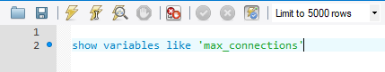 show variable like 'max_connections'