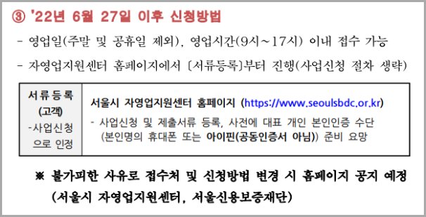 서울시-소상공인-재기지원금-홈페이지