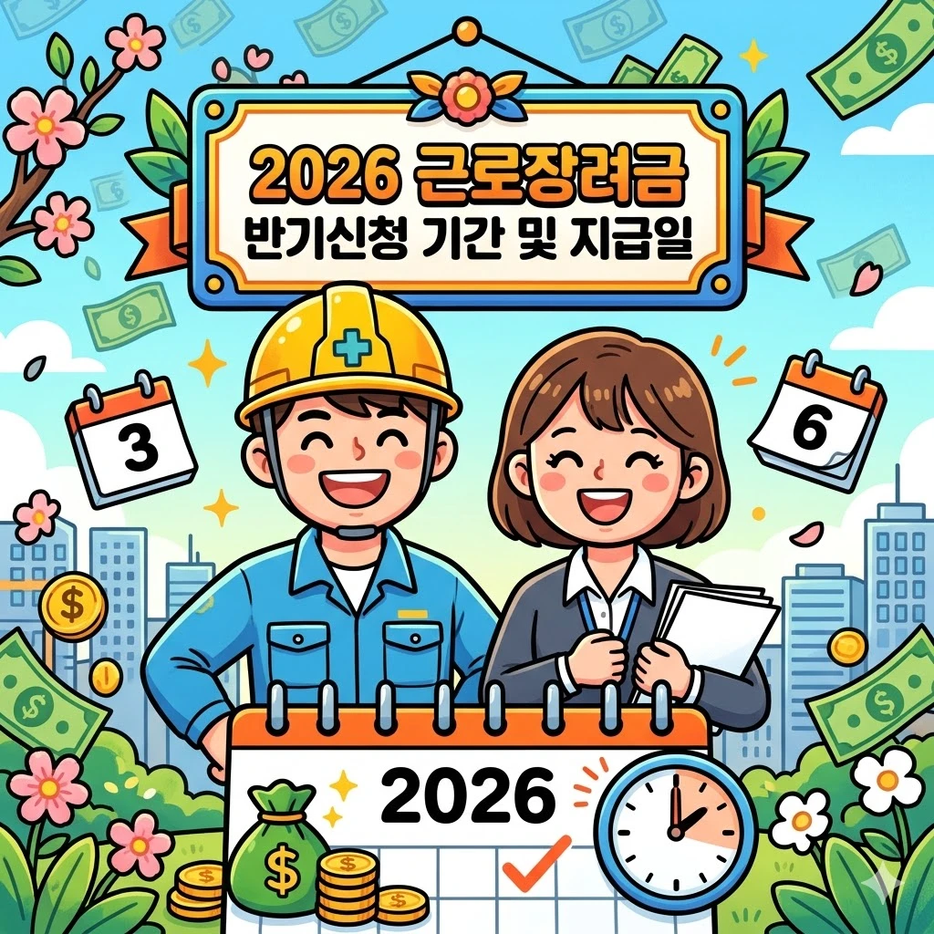 2026년 근로장려금 반기신청 기간 및 지급일 총정리 (예상 지급액 조회)