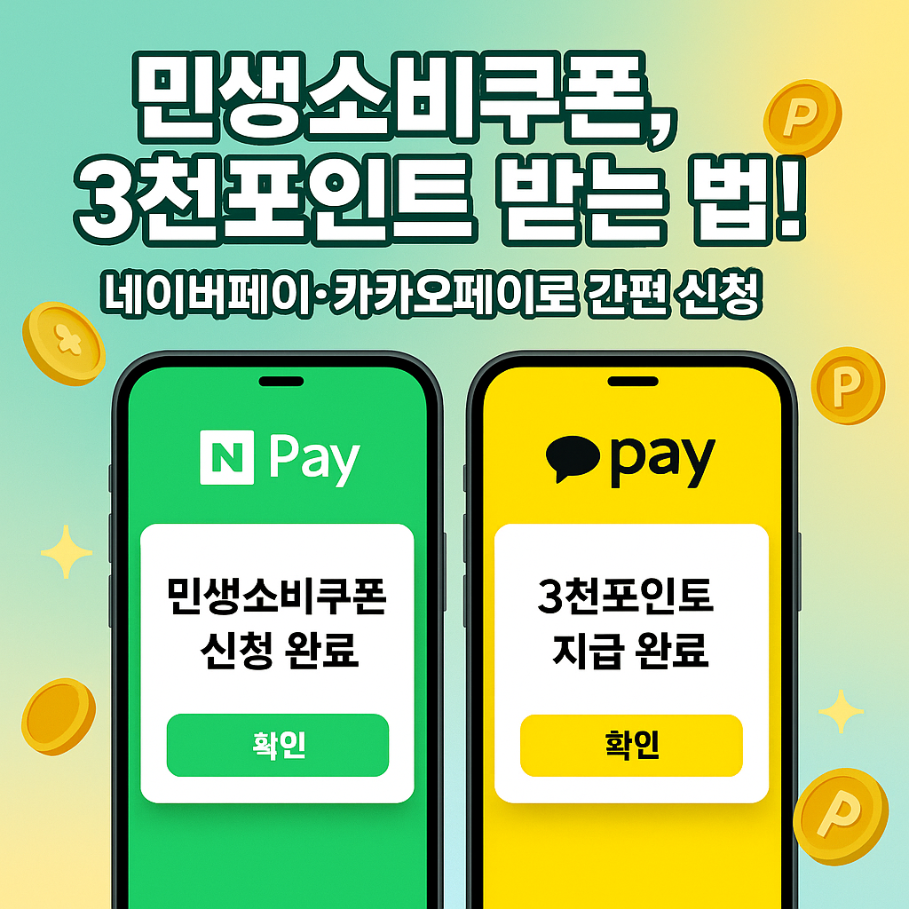 민생회복 소비쿠폰 네이버페이 카카오페이 신청 사용하기