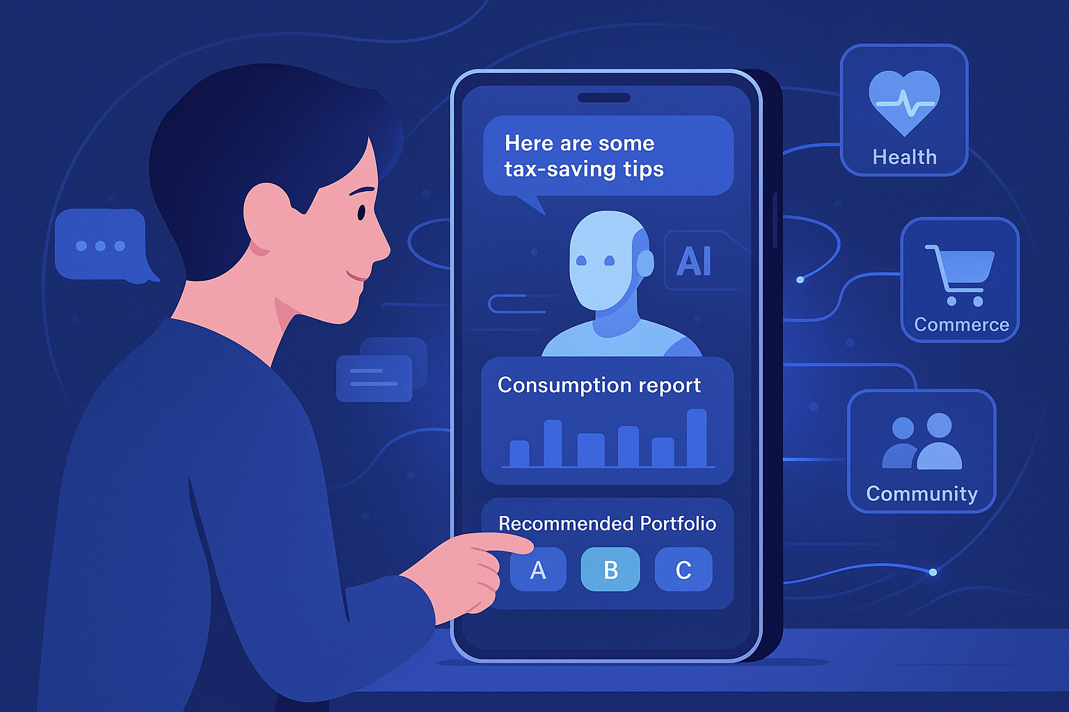 "미래전망: 디지털뱅킹의 다음단계"에 대한 이미지입니다.