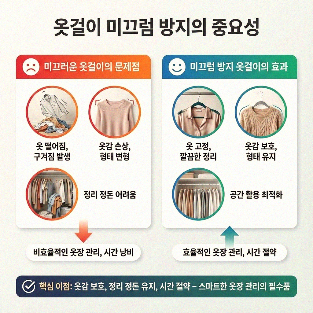 옷걸이 미끄럼 방지 처리 이것만 알면 옷 안 흘러내려요