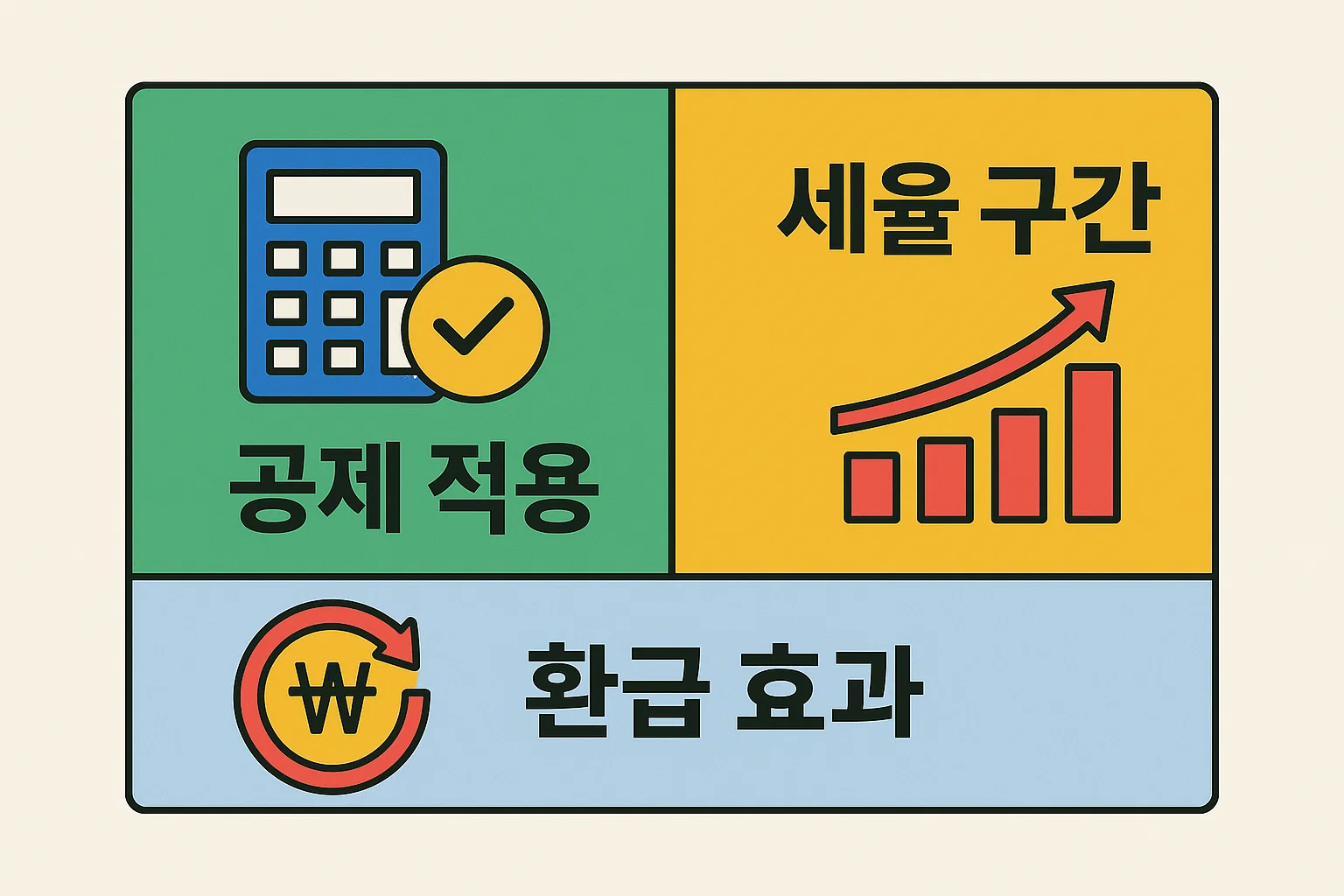 전세자금대출 이자 소득공제를 적용했을 때 과세표준과 세율 구간에 따라 환급 효과가 어떻게 달라지는지를 비교 분석한 이미지입니다