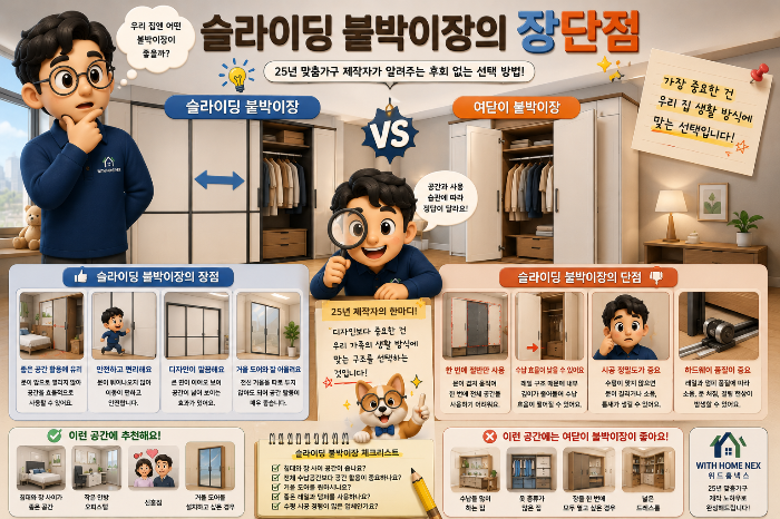 슬라이딩 붙박이장의 장단점
