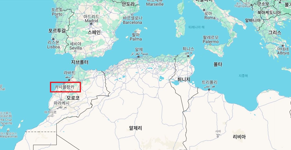 카사블랑카 지도