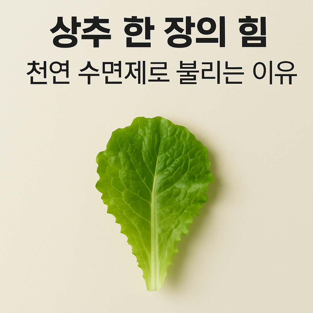 상추 한 장의 힘 천연 수면제로 불리는 이유