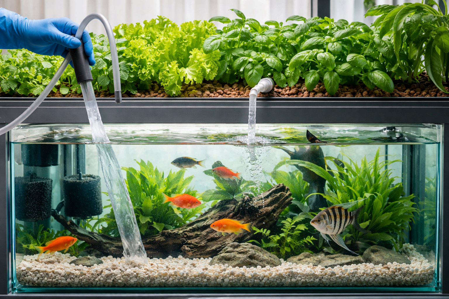 아쿠아포닉스 수조 청소 주기를 잘못 잡았을 때 생기는 문제