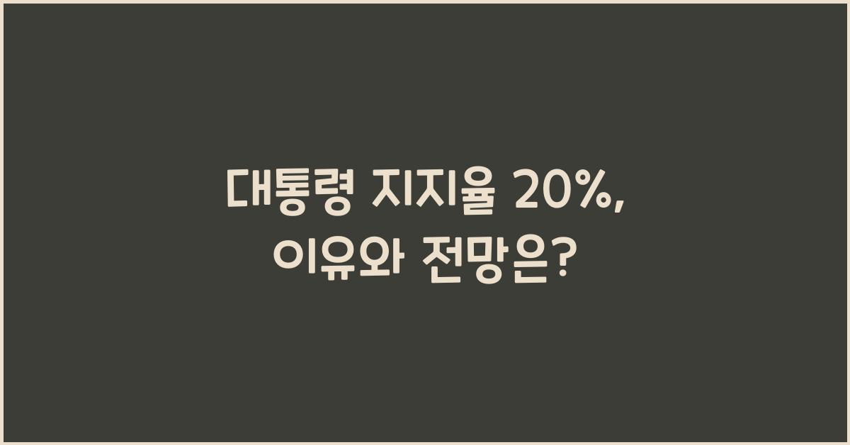 대통령 지지율 20%