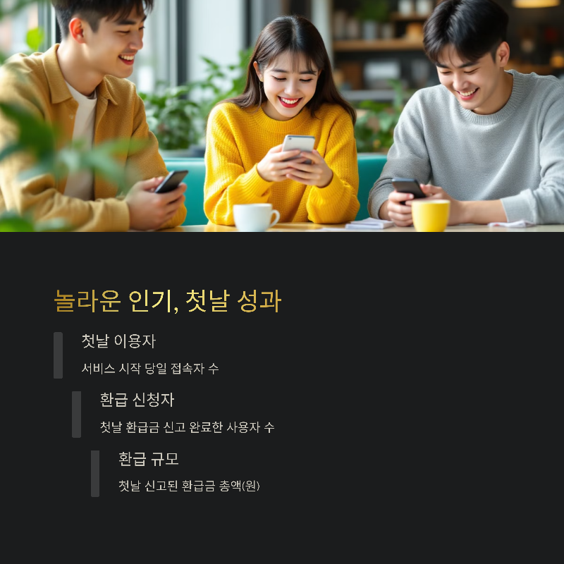 첫날 이용자 성과