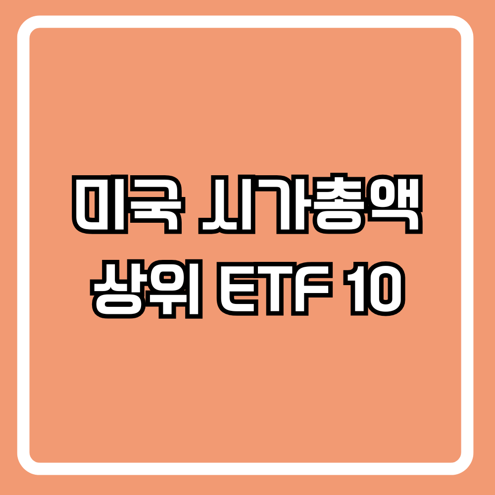 미국 시가총액 상위 10위 ETF