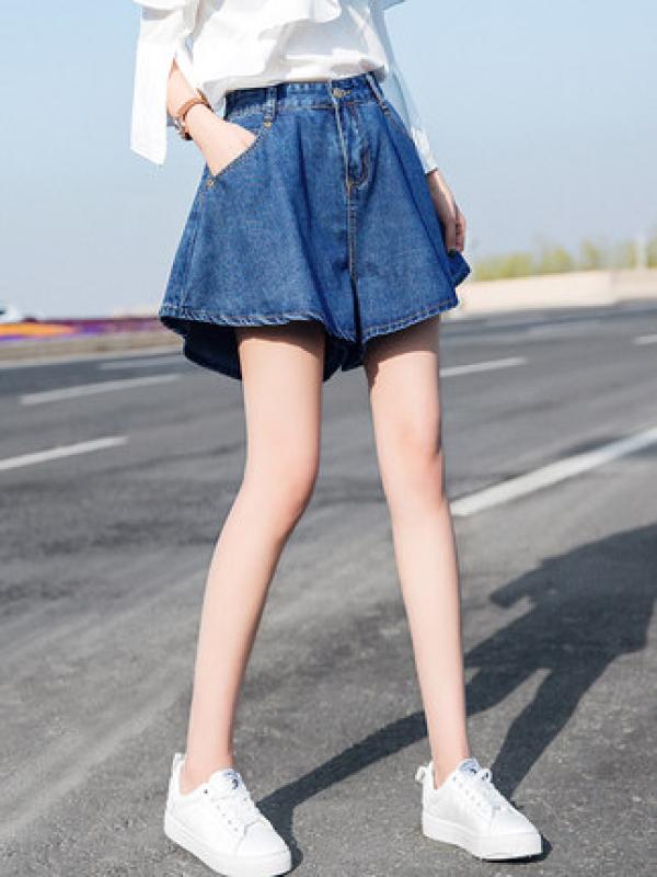 여자 데님 스커트팬츠 여성 여름 청치마 반바지 HK-63465