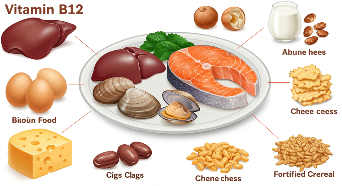 코발라민(비타민 B12) 함유 음식
