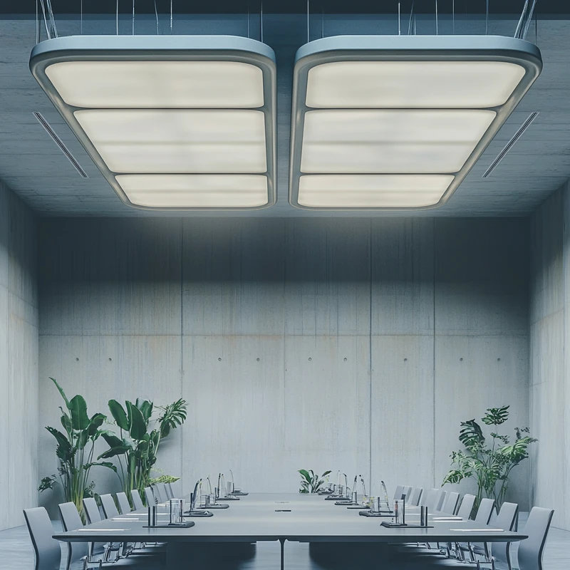 투자자들이 퀄컴과 삼성전기의 실적 발표를 듣고 있는 현대적인 회의실 장면이 연출된다. 기업 발표, 경제 분석, 미래 전망과 관련된 전문가들의 집중된 시간이다.