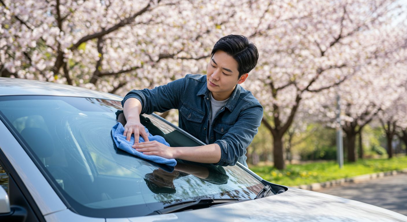 봄철 황사 대비 앞유리 청소